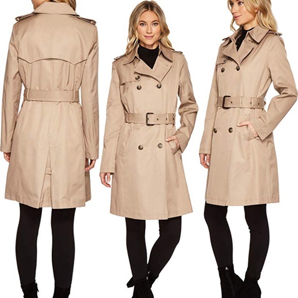NEW Lauren Ralph Lauren Straight Trench Coat Sz S - Picture 2 of 7